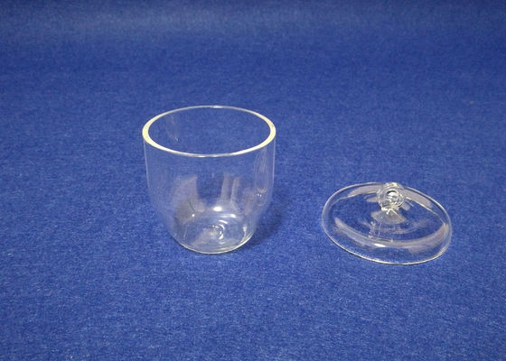 China 25ML cancelam o cadinho de quartzo fundido com o serviço feito sob encomenda da tampa disponível fornecedor