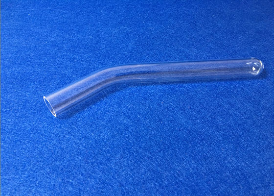 Círculo de tubo de ensaio transparente do vidro de quartzo fundido/parte inferior lisa opcional fornecedor