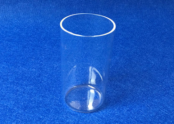 Círculo de tubo de ensaio transparente do vidro de quartzo fundido/parte inferior lisa opcional fornecedor
