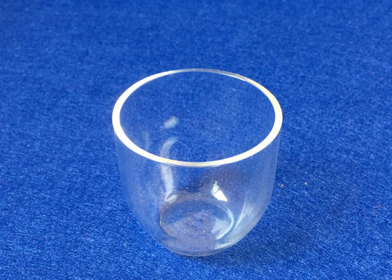 Cadinho do vidro de quartzo transparente com os vários volumes da tampa opcionais fornecedor