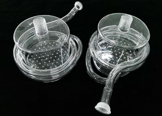 Tipo químico alto do desempenho da garrafa do reator do laboratório do vidro de quartzo com tubo espiral fornecedor
